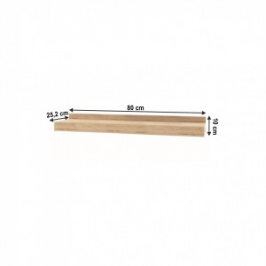 Raft, 80x10x25,2 cm, culoarea stejar - TP210481 - Img 2