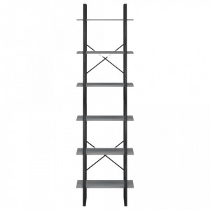 Raft de depozitare, gri, 60x30x210 cm, lemn masiv de pin - V806524V - Img 3