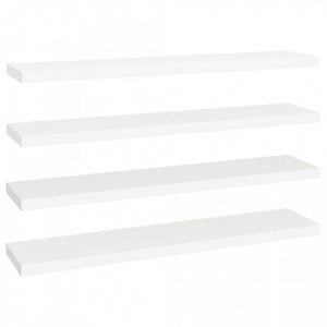 Rafturi de perete, 4 buc., alb, 120 x 23,5 x 3,8 cm, MDF - V323822V - Img 2