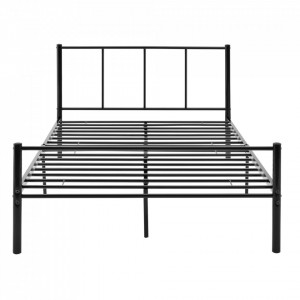Rama metalica pat, 200 x 120 cm, negru - P65562378 - Img 4