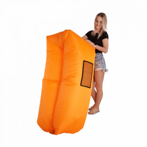 Sac podea, scaun gonflabil, portocaliu, 190 cm - TP279237 - Img 14