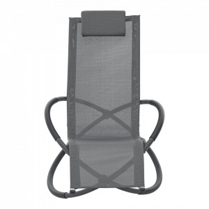 Scaun balansoar gradina, 150 Kg, gri inchis - P79634891 - Img 7