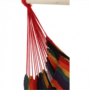 Scaun balansoar suspendabil, hamac, leagăn agăţat, roşu, 100x100x130 cm - TP254341 - Img 5