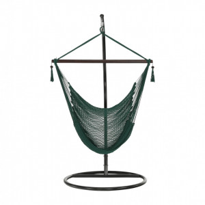 Scaun balansoar suspendabil, hamac, leagăn agăţat, verde, 130x100 cm - TP262393 - Img 8