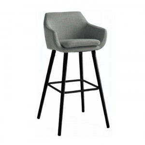 Scaun bar, material textil gri deschis/negru - TP204525