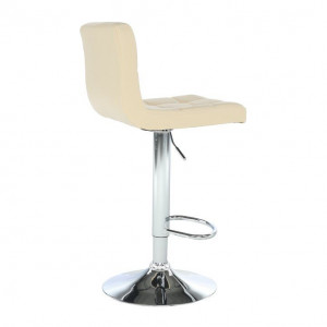 Scaun bar, piele ecologică bej/crom - TP175172 - Img 12