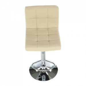 Scaun bar, piele ecologică bej/crom - TP175172 - Img 18