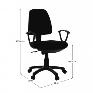 Scaun birou, negru, 60x52x90-100 cm - TP255136 - Img 13