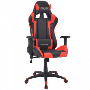 Scaun birou rabatabil, design racing, piele artificiala, rosu - V20172V