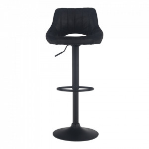 Scaun de bar, material textil negru cu efect de piele întoarsă - TP230858 - Img 13