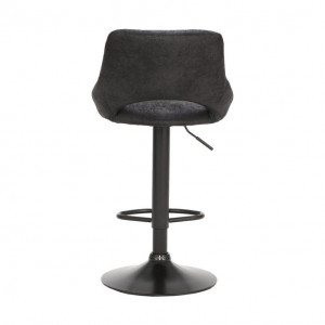 Scaun de bar, material textil negru cu efect de piele întoarsă - TP230858 - Img 2