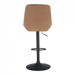 Scaun de bar, material textil Velvet maro - TP299529 - Img 12