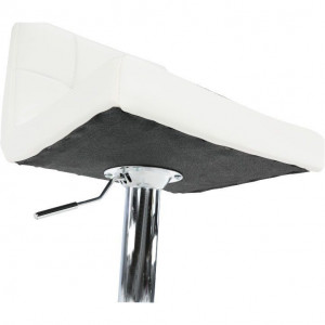 Scaun de bar, piele ecologică albă/crom - TP176350 - Img 11