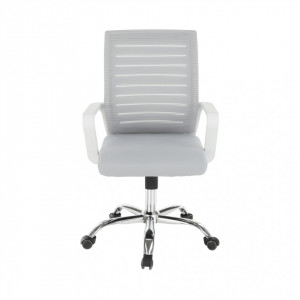 Scaun de birou, alb și gri, 56x57,5x97,5-103 cm - TP228546 - Img 19