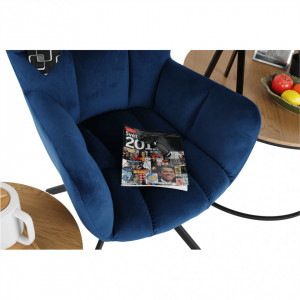 Scaun de design, ţesătură albastră - TP265011 - Img 13