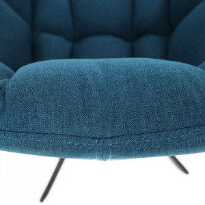 Scaun de design ţesătură albastru petrol - TP276608 - Img 13
