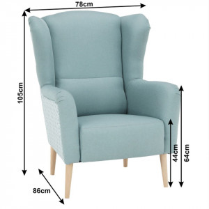 Scaun de design, ţesătură mentol/model - TP223733 - Img 11