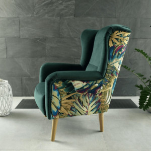 Scaun de design, ţesătură smarald, model Jungle - TP223660 - Img 11