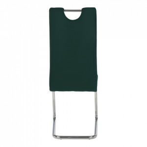 Scaun de luat masa, ţesătură de catifea smarald / cusături deschise - TP285418 - Img 10