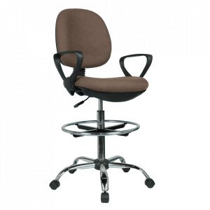 Scaun de lucru ridicat, maro și negru, 62x57x116-137 cm - TP297301
