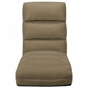 Scaun de podea pliabil, cappuccino, piele ecologica - V325251V - Img 2