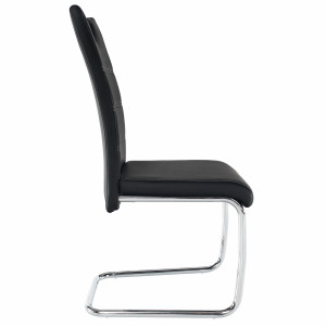 Scaun dining, negru / cusături deschise la culoare - TP182221 - Img 13