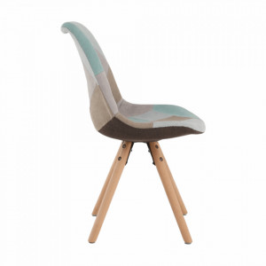 Scaun dining, patchwork mentol/maro - TP258420 - Img 5