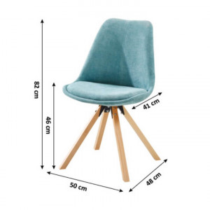 Scaun, material textil verde mentol/lemn fag - TP202573 - Img 3