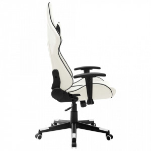 Scaun pentru jocuri, alb și negru, piele artificială - V20535V - Img 3