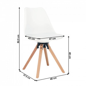 Scaun pivotant elegant, alb - TP288201 - Img 13