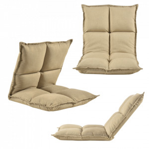 Scaun podea, 110 x 55 x 11 cm, culoarea nisipului, reglabil in 5 trepte - P65760488 - Img 3