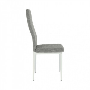 Scaun, textil gri deschis/metal alb - TP201232 - Img 19