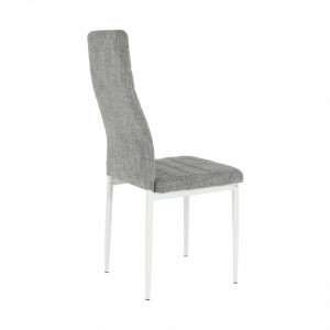 Scaun, textil gri deschis/metal alb - TP201232 - Img 12