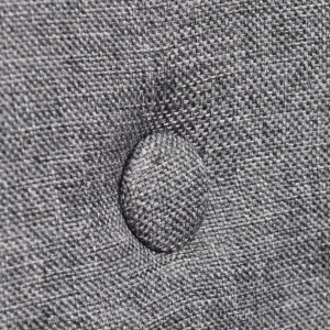 Scaune bucatarie 4 buc, gri deshis, textil; lemn stejar masiv - V270572V - Img 2
