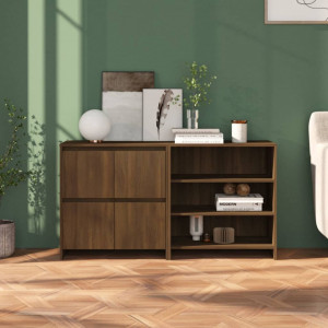 Servantă, 2 piese, stejar maro, lemn prelucrat - V3098088V - Img 2