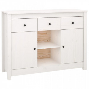 Servantă, alb, 100x35x74,5 cm, lemn masiv de pin - V814550V - Img 1
