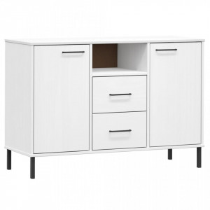 Servantă cu picioare metalice alb 113x40x77 cm lemn - V351020V