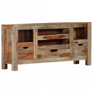 Servanta, gri, 100x30x50 cm, lemn masiv de sheesham - V247751V - Img 1