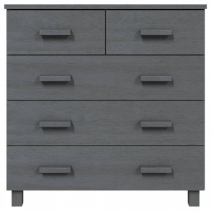 Servantă, gri închis, 79x40x80 cm, lemn masiv de pin - V340422V - Img 3