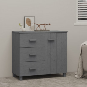 Servantă, gri închis, 90x40x80 cm, lemn masiv de pin - V340430V - Img 2