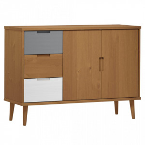 Servantă maro, 113x40x80 cm, lemn masiv de pin - V350513V