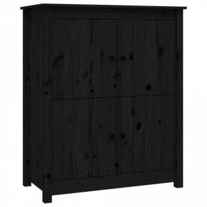 Servantă, negru, 83x41,5x100 cm, lemn masiv de pin - V821511V