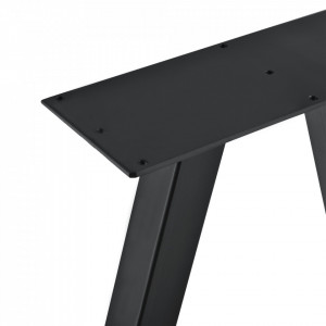 Set 2 bucati picioare masa, 40 x 12 x 40 cm, metal/negru - P65542000 - Img 2