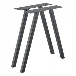 Set 2 bucati picioare masa, 70 x 12 x 72 cm, metal/gri - P65542001 - Img 1