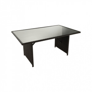 Set de grădină din ratan cu 5 piese, 1 măsuţă, 1 colţar şi 3 tabureţi, maro - TP302510 - Img 11