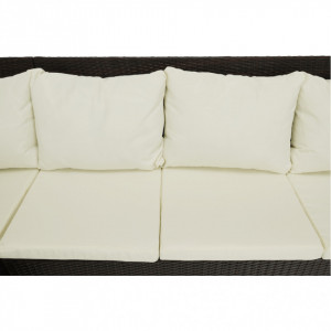 Set de grădină din ratan cu 5 piese, 1 măsuţă, 1 colţar şi 3 tabureţi, maro - TP302510 - Img 17