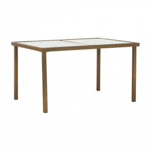 Set de grădină din ratan cu 7 piese, 1 masă şi 6 scaune, crem - TP186614 - Img 9