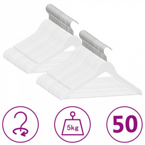 Set de umerase anti-alunecare, 50 buc. alb, lemn esenta tare - V289915V - Img 1