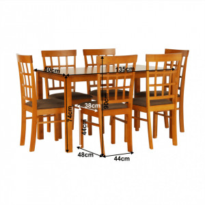 Set dining 1+6, culoarea cireş - TP203061 - Img 13