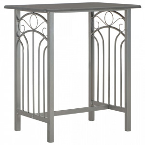 Set mobilier de bar, 3 piese, antracit, lemn si otel - V284397V - Img 2